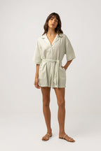 Rhythm - Combinaison Maisy Check Vacay Romper - Sage - Femme