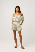Rhythm - Short Maisy Check - Sage - Femme