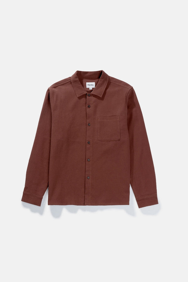 Textured Ls Shirt - Clay - Men