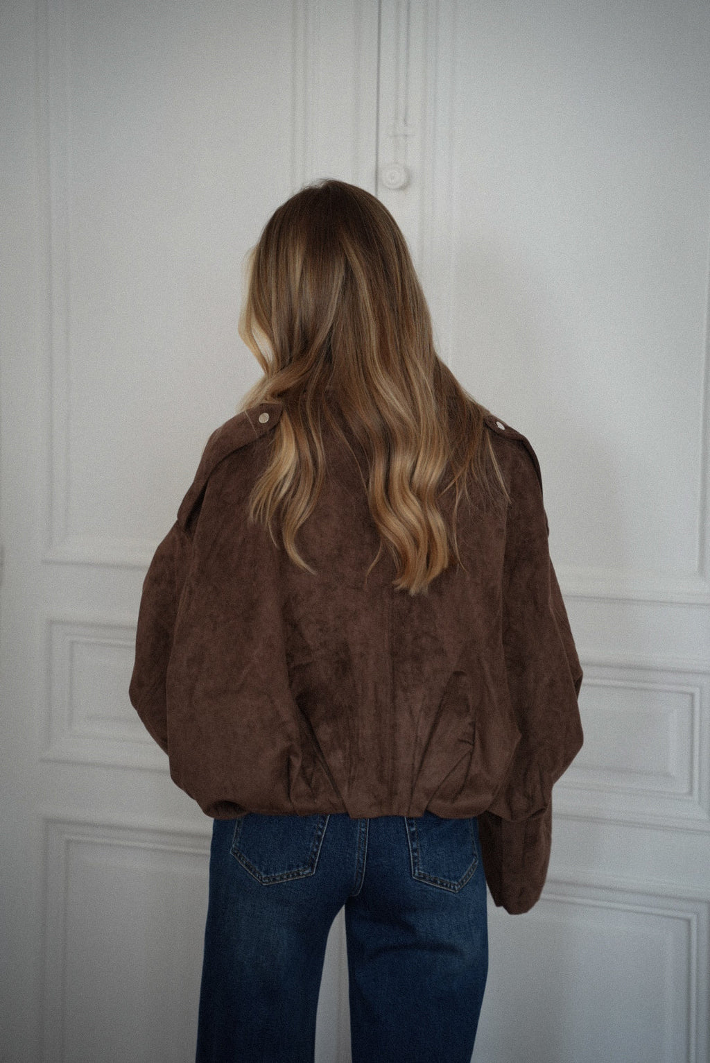 Veste Suédée Amelia - Chocolat