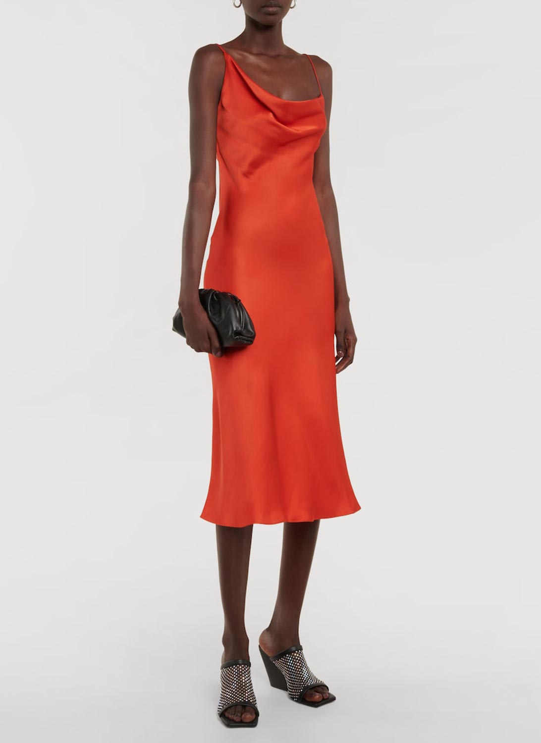 Stella Mc Cartney - Robe Draped Slip - Scarlet Red - Femme