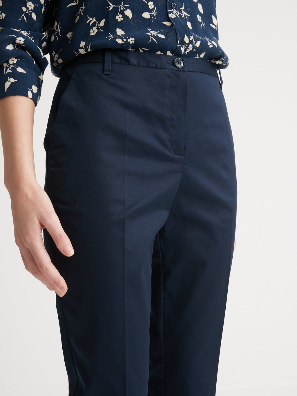 Pantalon Cig Satin De Co - Beige Clair Uni - Femme
