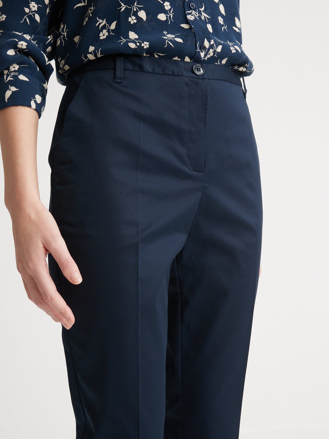 Pantalon Cig Satin De Co - Beige Clair Uni - Femme