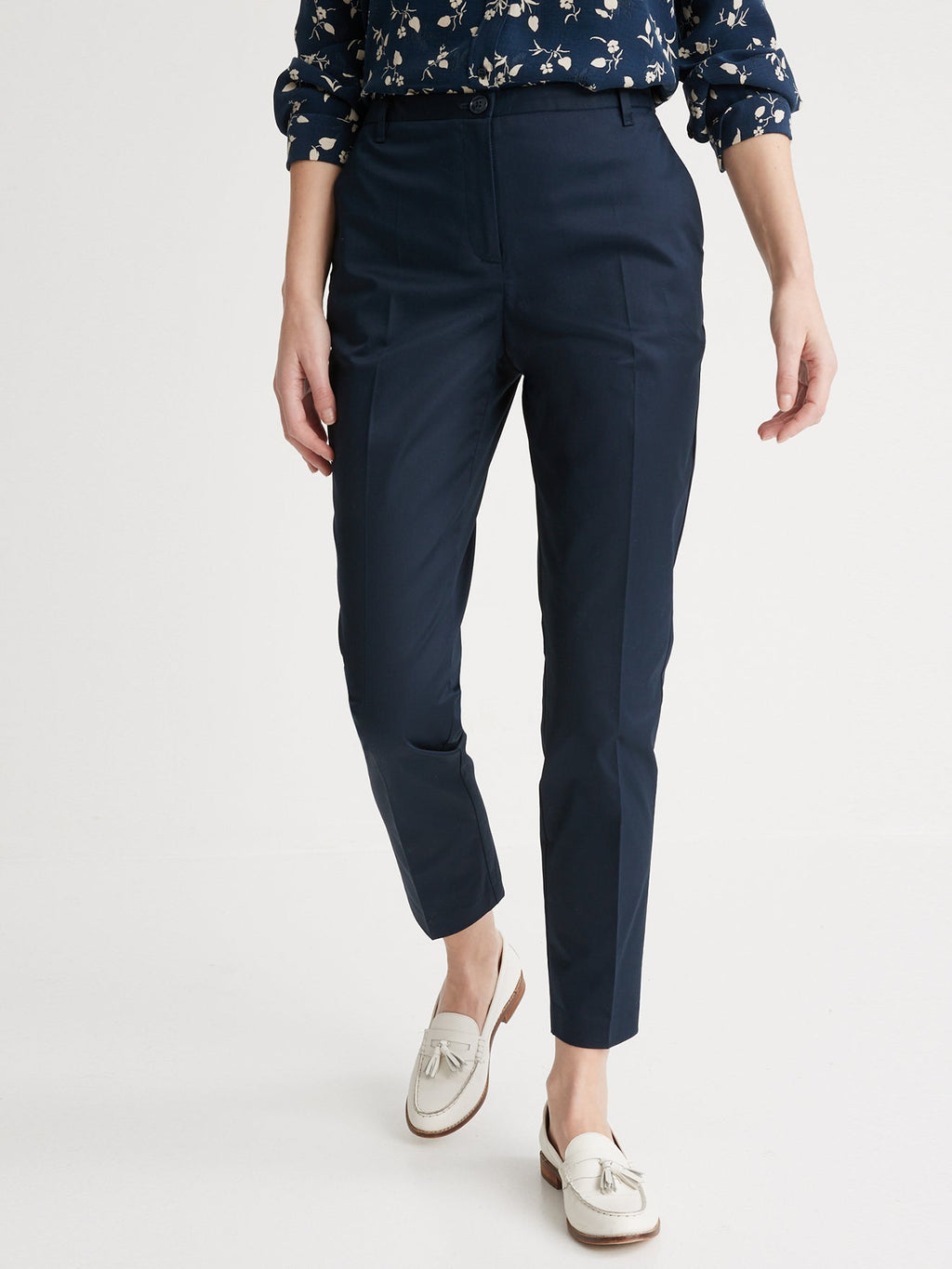 Pantalon Cig Satin De Co - Beige Clair Uni - Femme