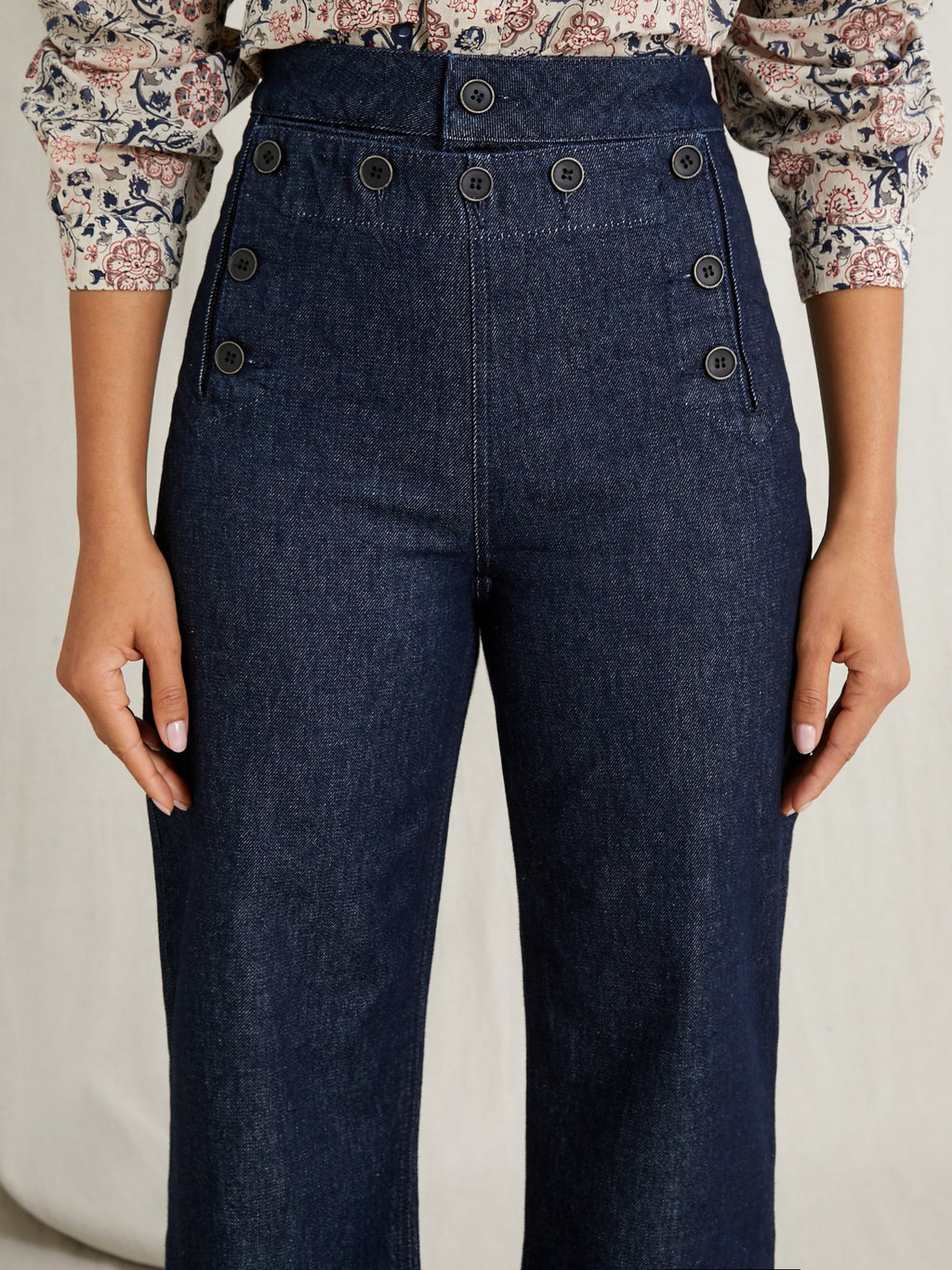 Jean Denim A Ponts R - Bleu Fonce DelaVeste - Femme