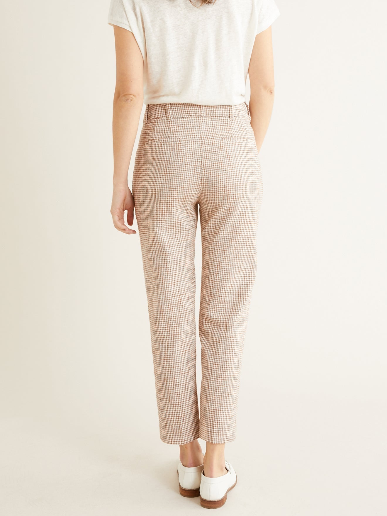 Pantalón Vichy Marr - Marrón Medio Multicolor - Mujer