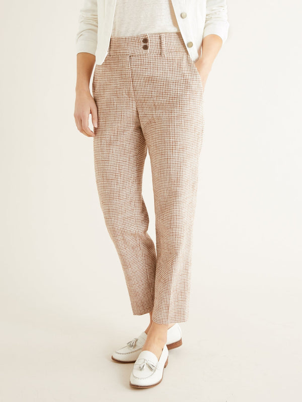 Pantalon Vichy Marr - Marron Moyen Multicolore - Femme