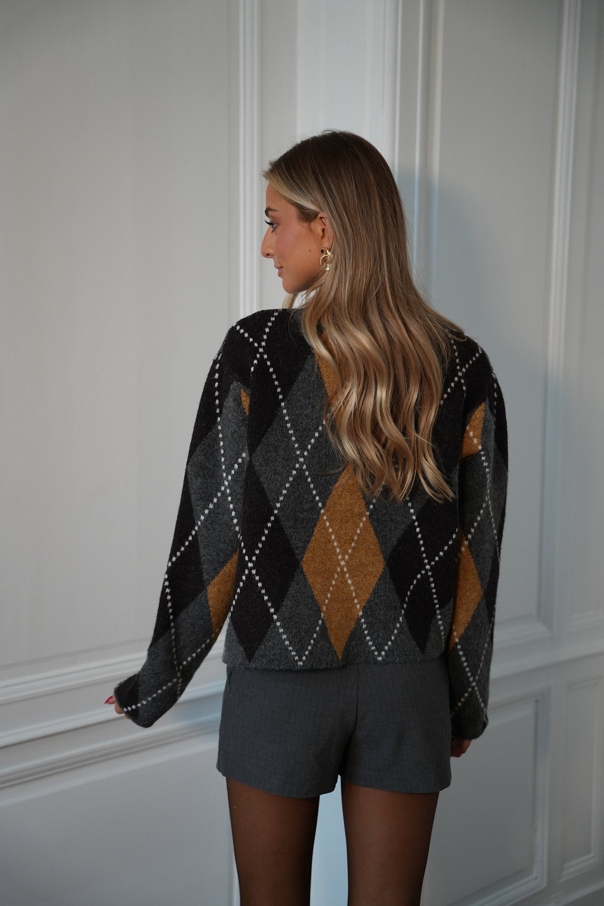 Gilet Losanges Vita - Gris Foncé