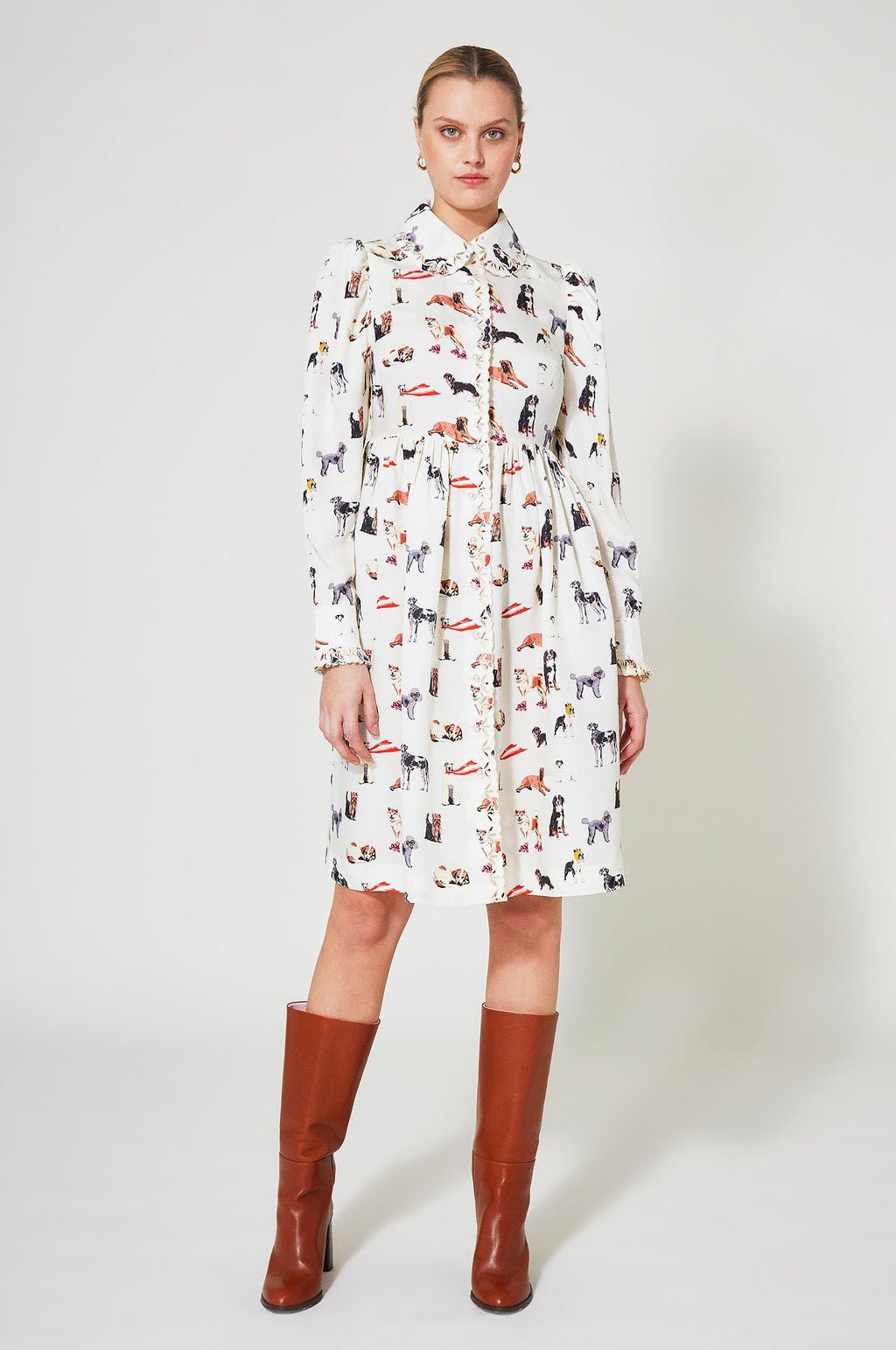 Robe Babydoll Doggy - Ecru