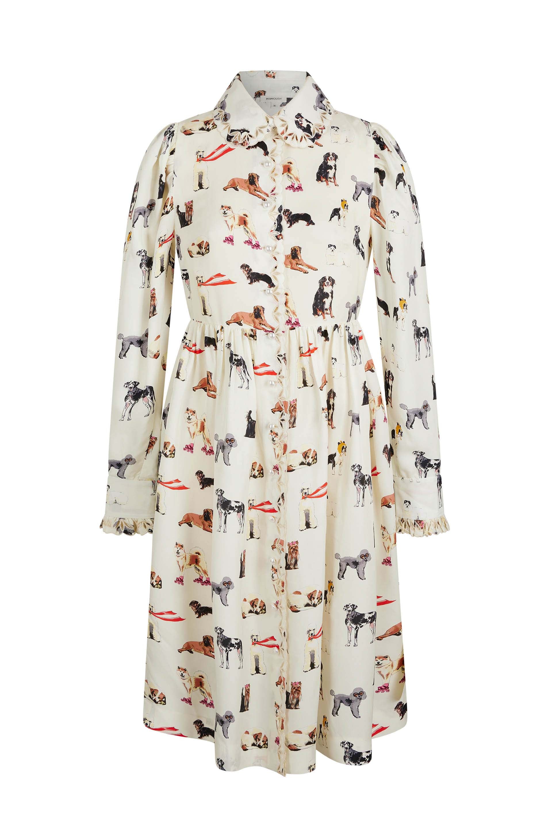 Robe Babydoll Doggy - Ecru