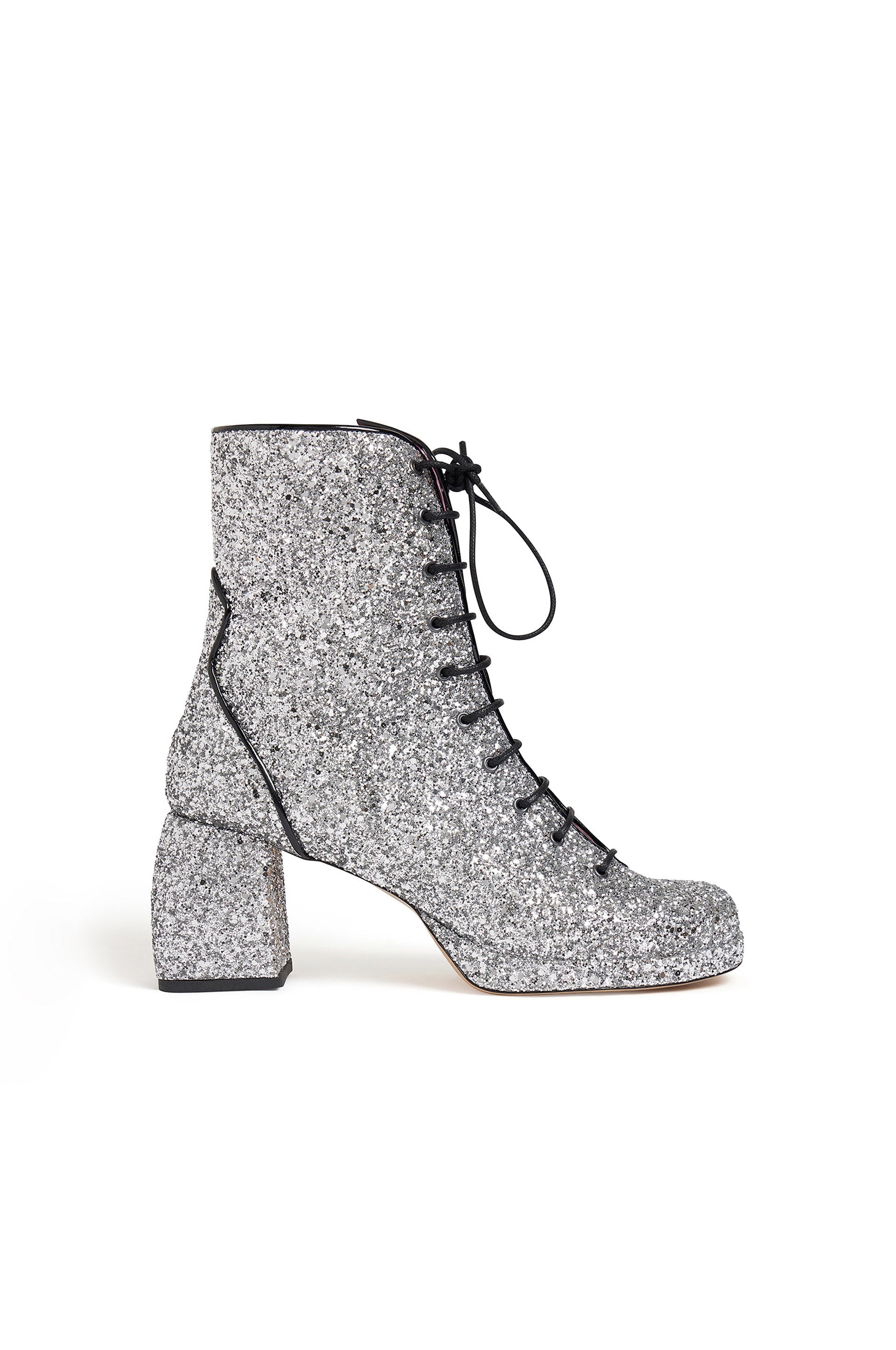 Starlette Ankle Boots - Glitter Silver