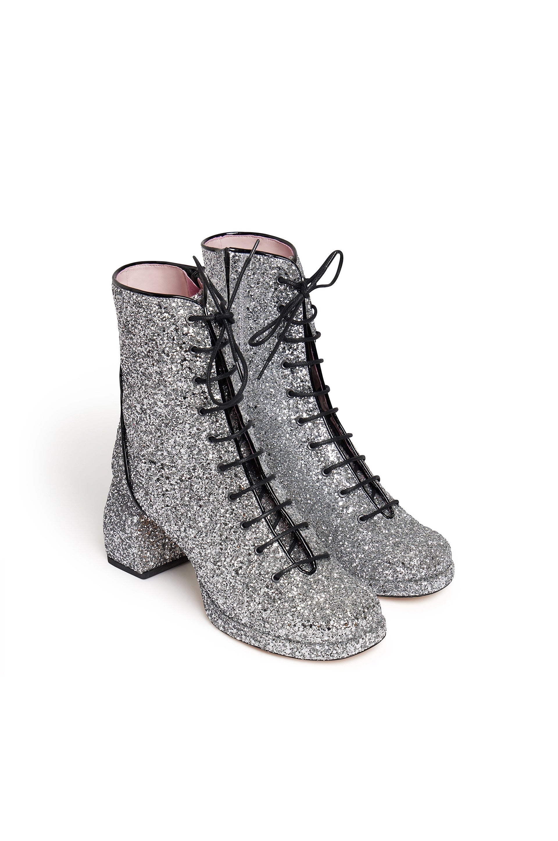 Starlette Ankle Boots - Glitter Silver