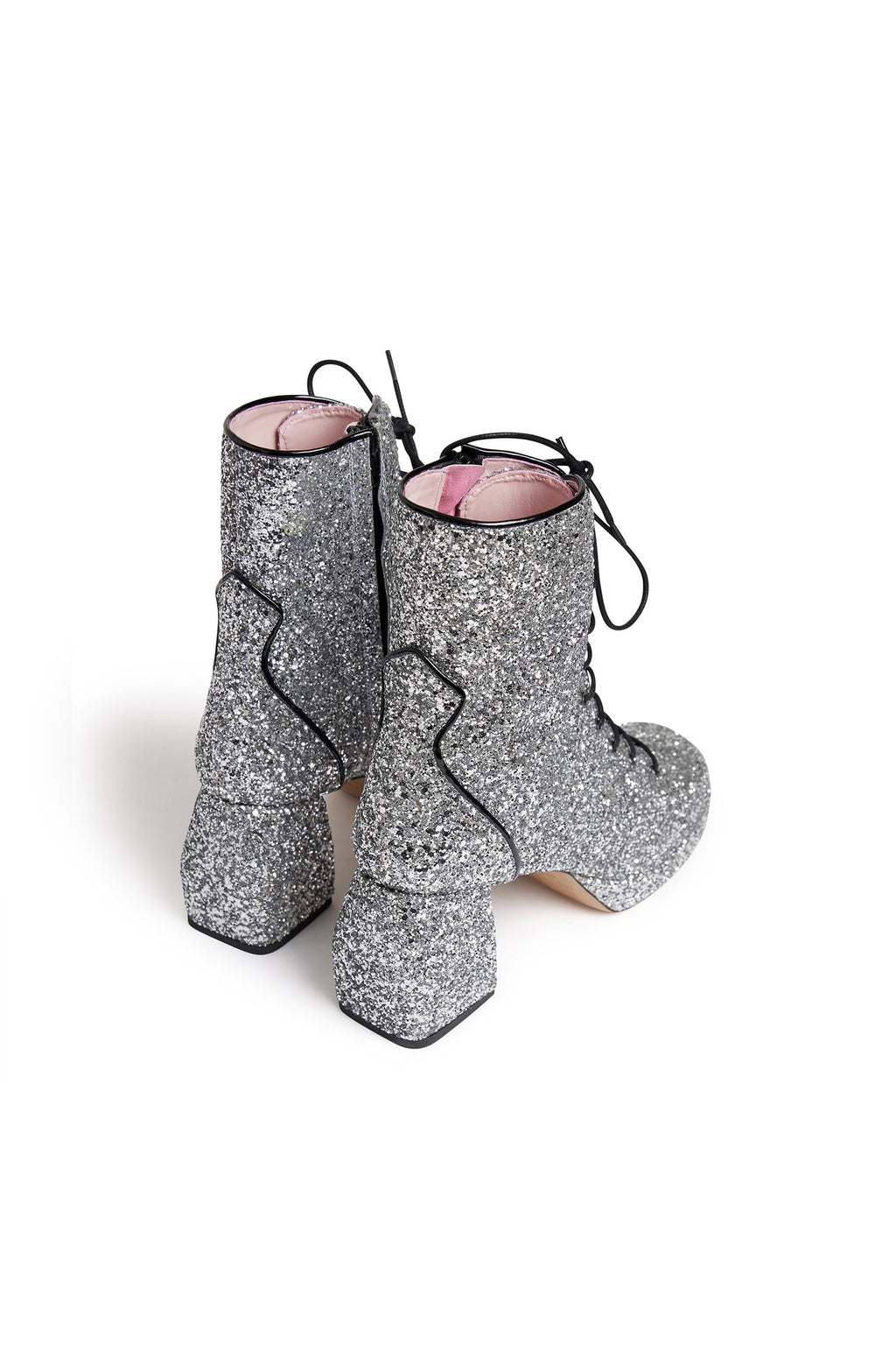Starlette Ankle Boots - Glitter Silver