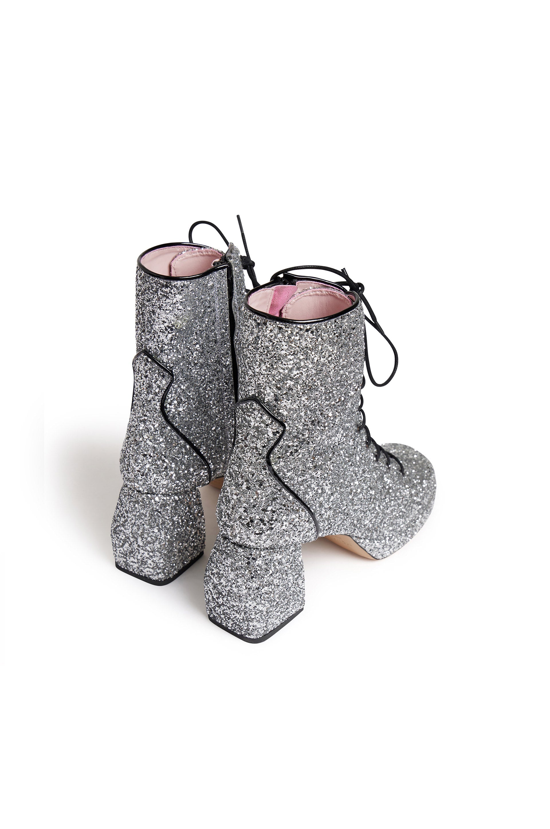 Starlette Ankle Boots - Glitter Silver
