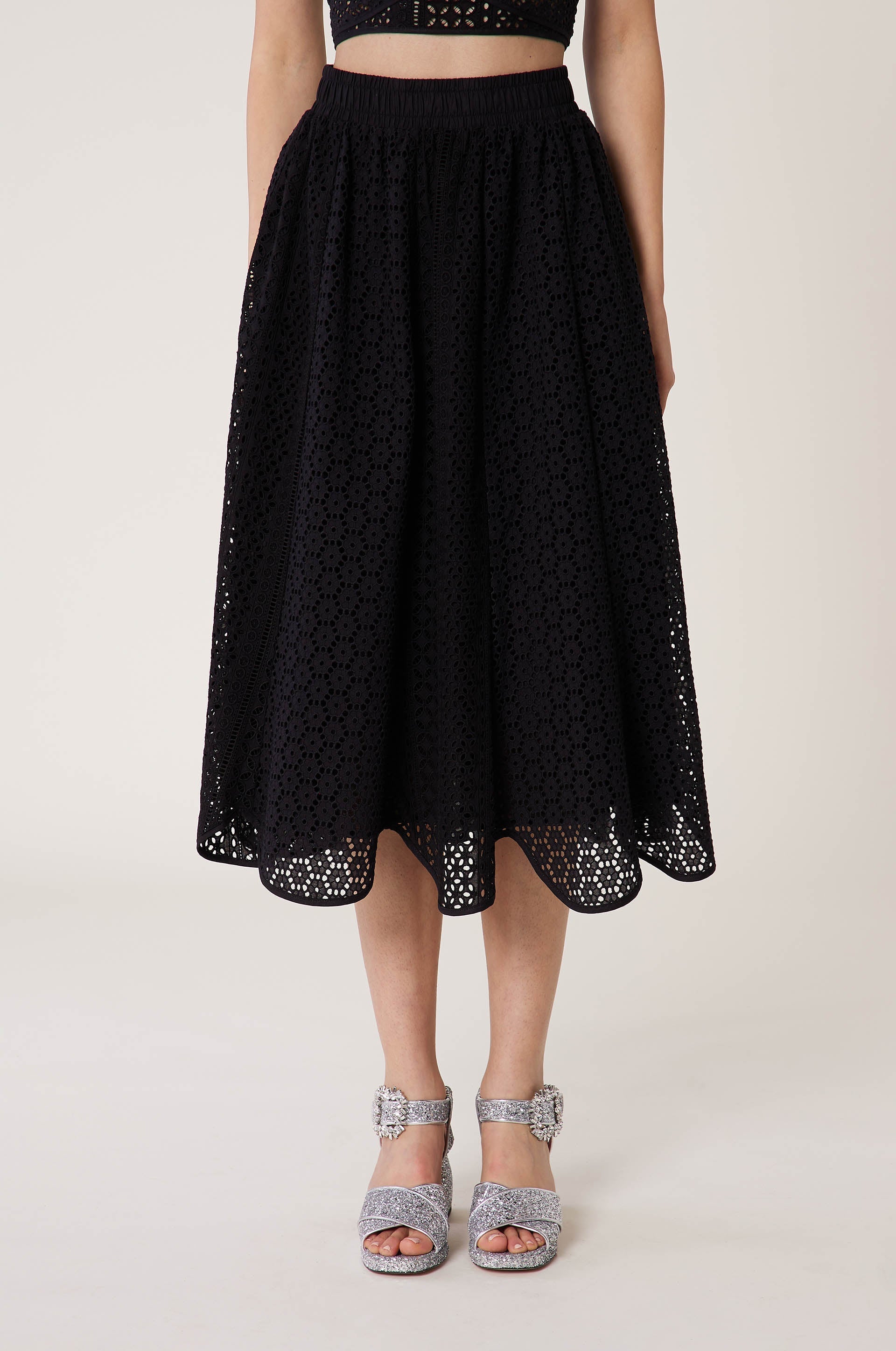 Santa Barbara Lace Skirt - Black