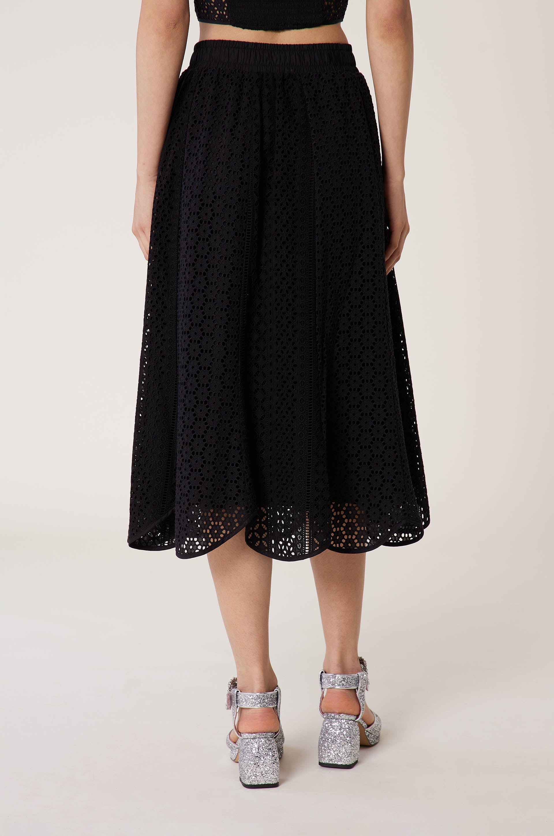 Santa Barbara Lace Skirt - Black