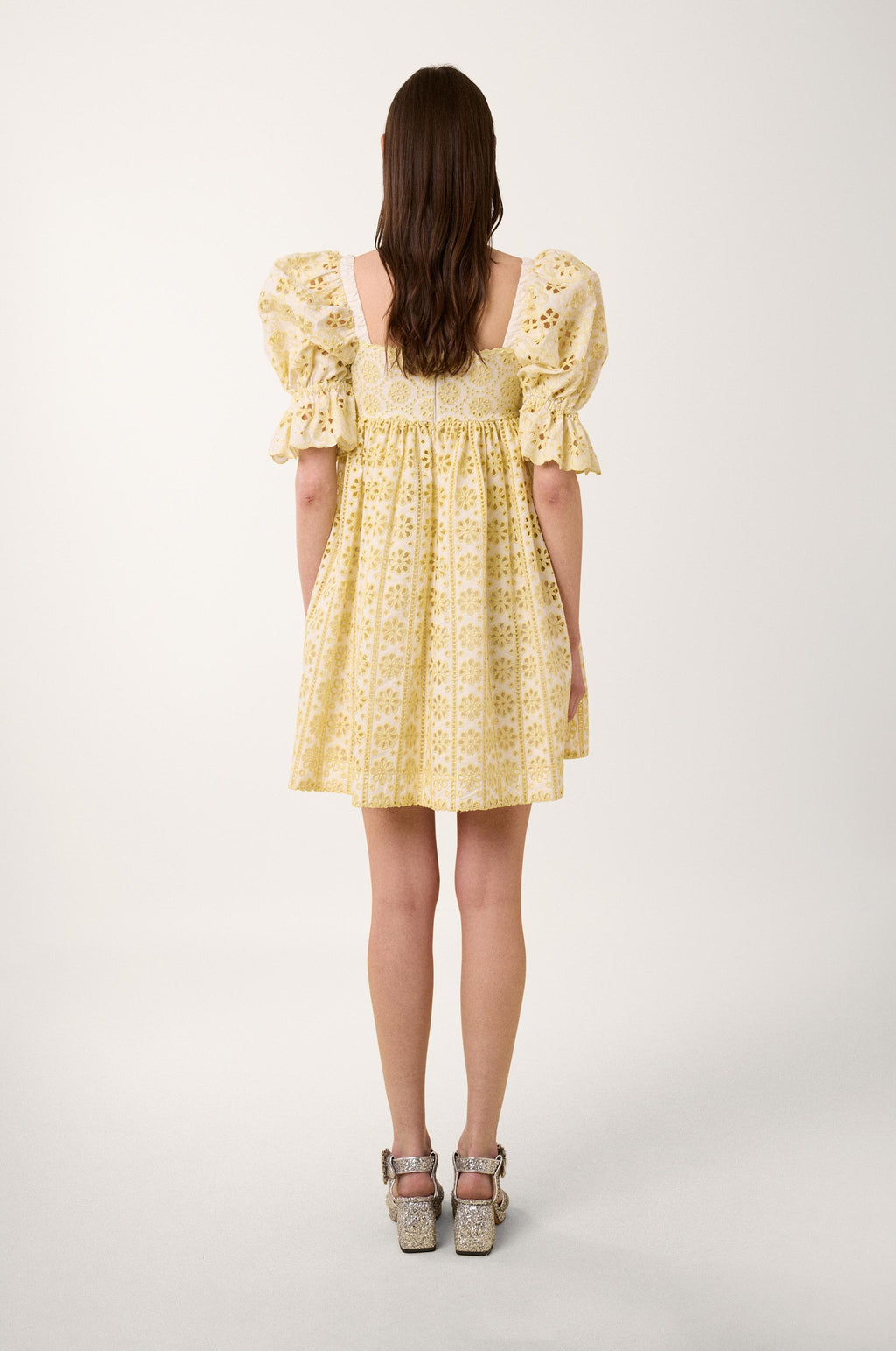 Robe Courte Broderie - Blanc
