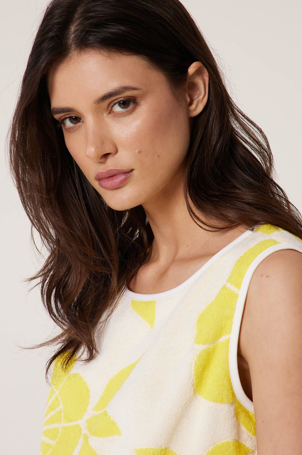 Robe Frangée Bain De Mer - Jaune