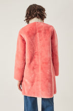Manteau Satin Fur - Saumon