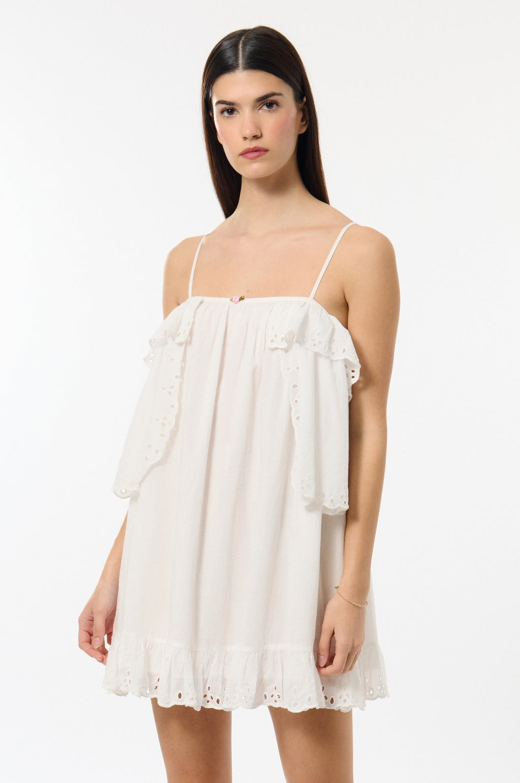 Broderie Anglaise Dress - White