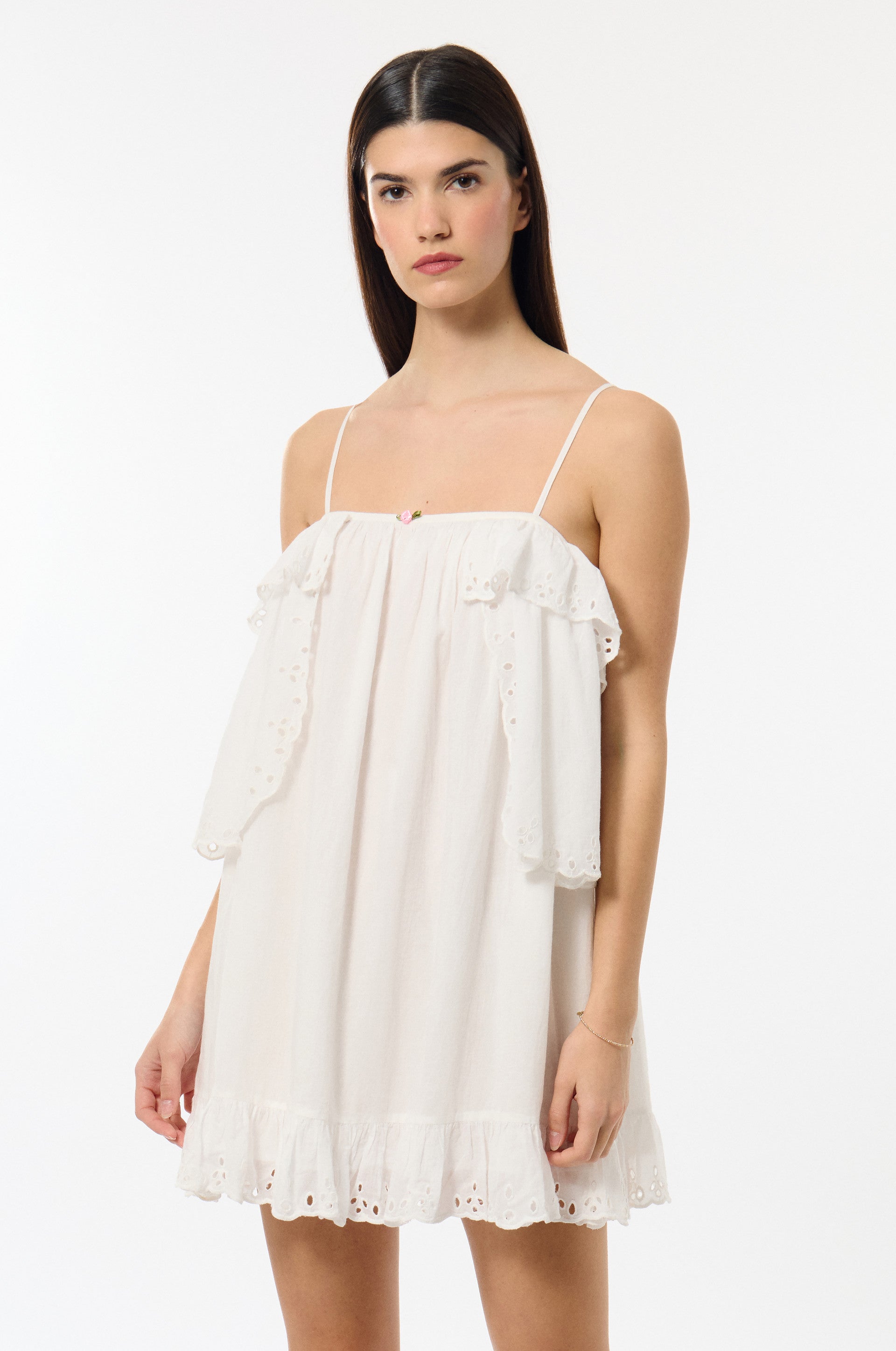 Broderie Anglaise Dress - White