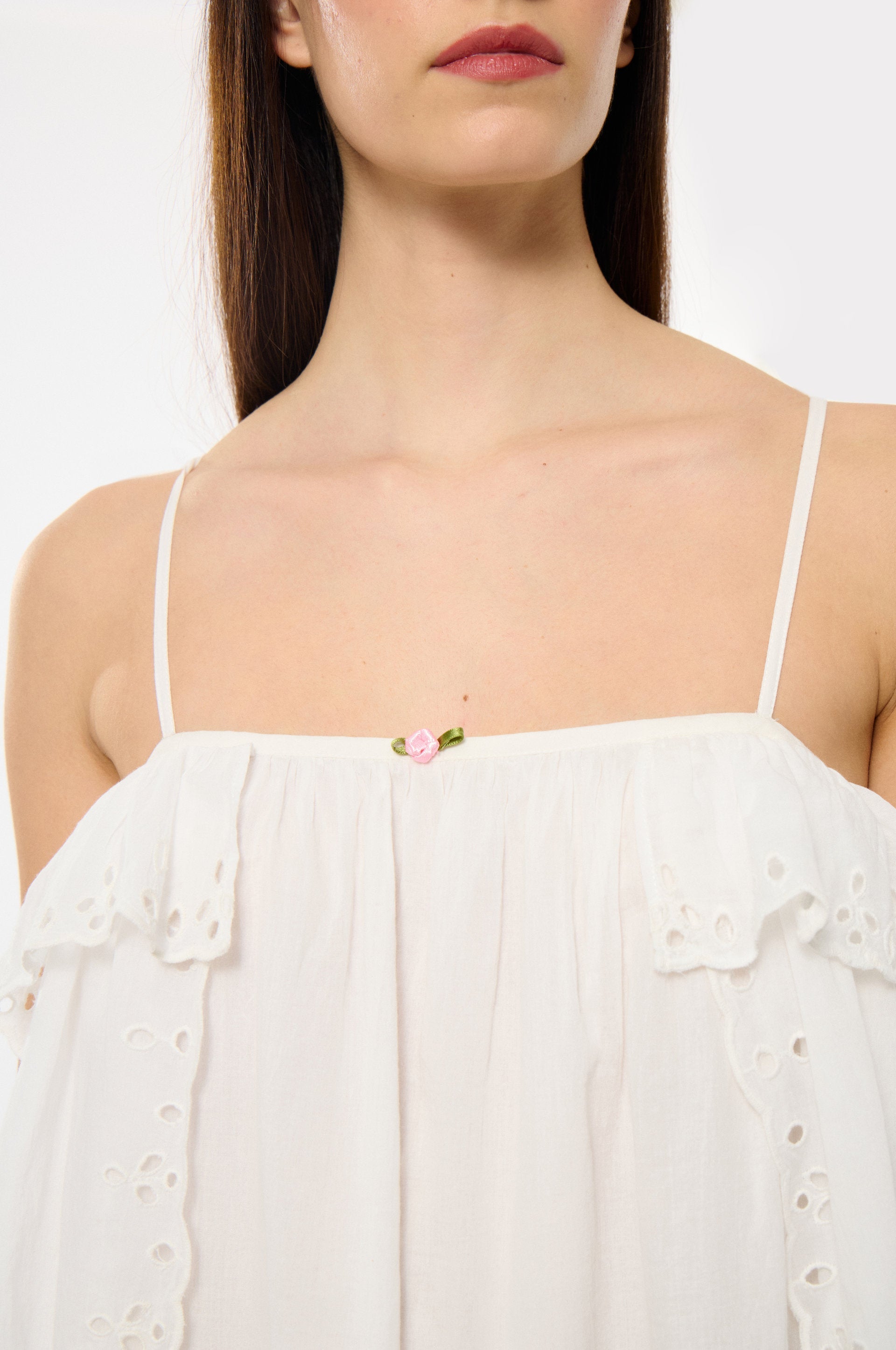 Broderie Anglaise Dress - White
