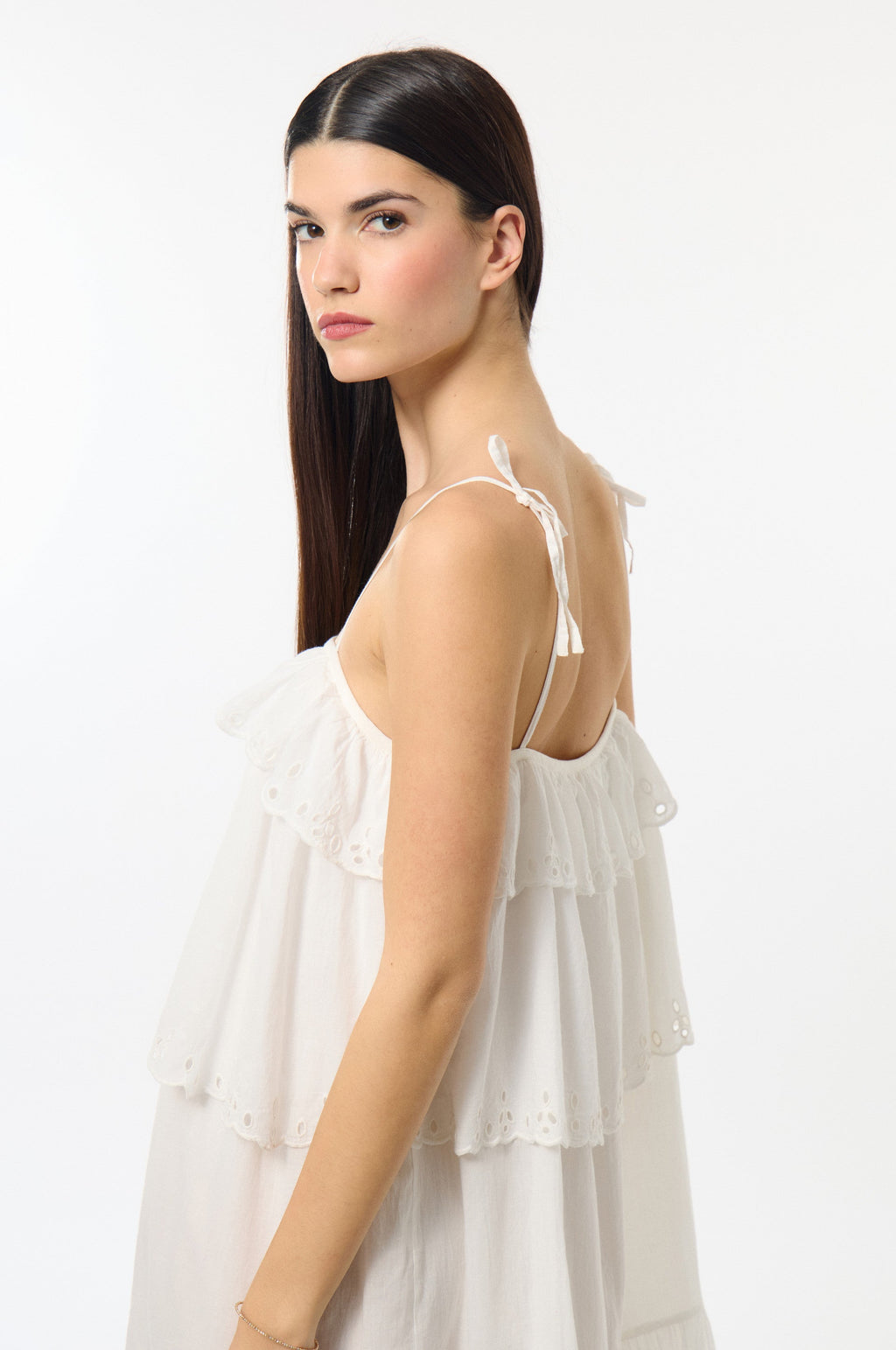 Broderie Anglaise Dress - White