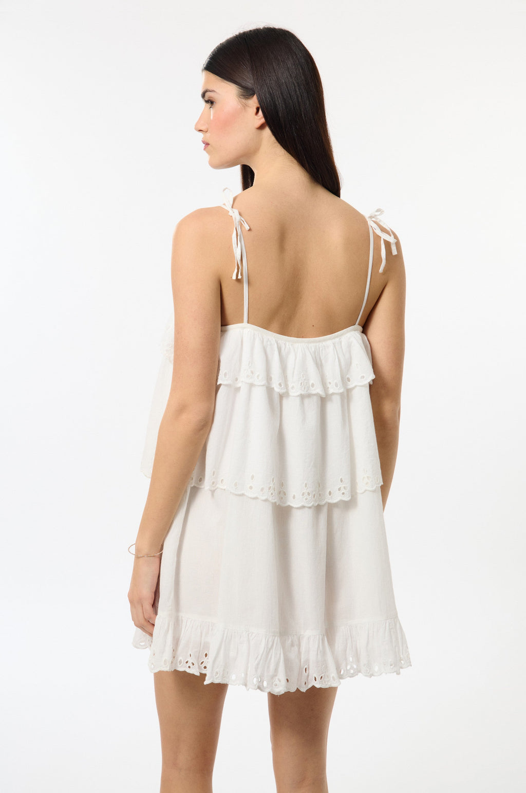 Broderie Anglaise Dress - White