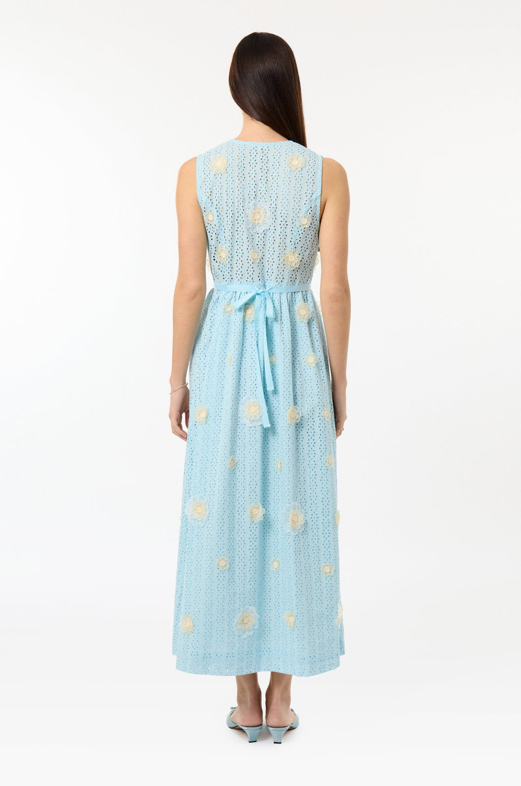 Vestido Largo Garden Party - Ciel