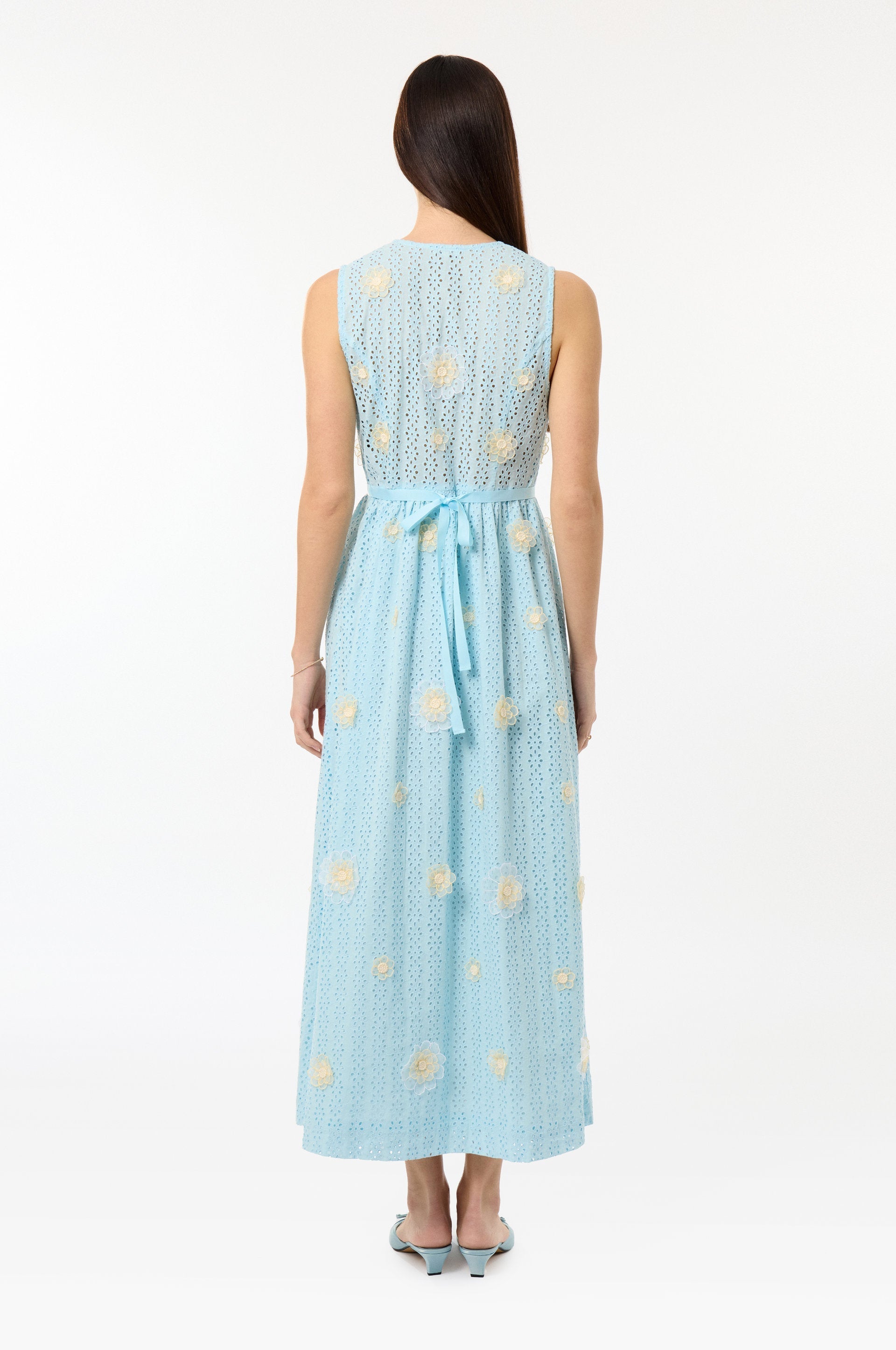 Vestido Largo Garden Party - Ciel