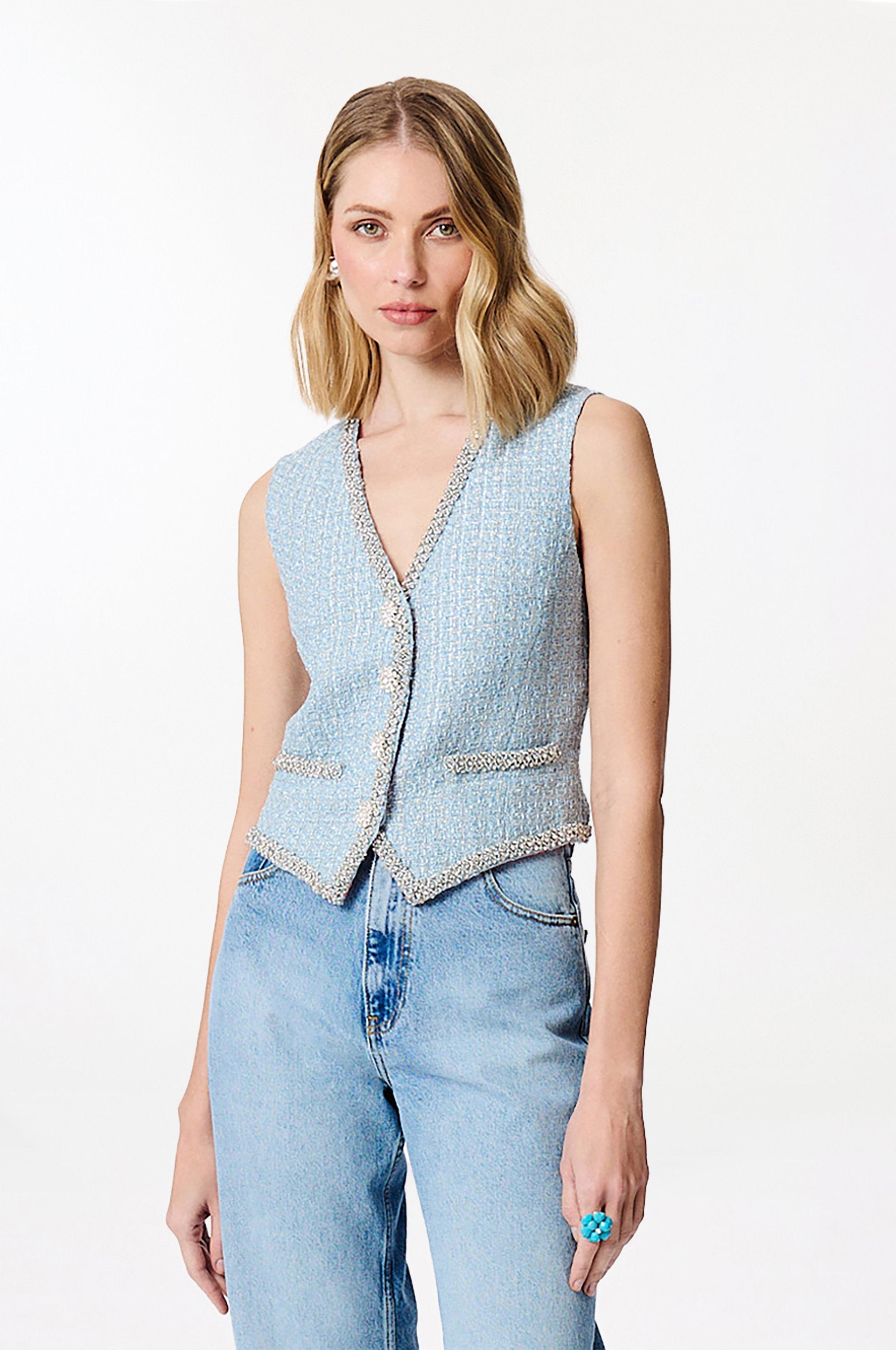 Gilet Tweed Chic
