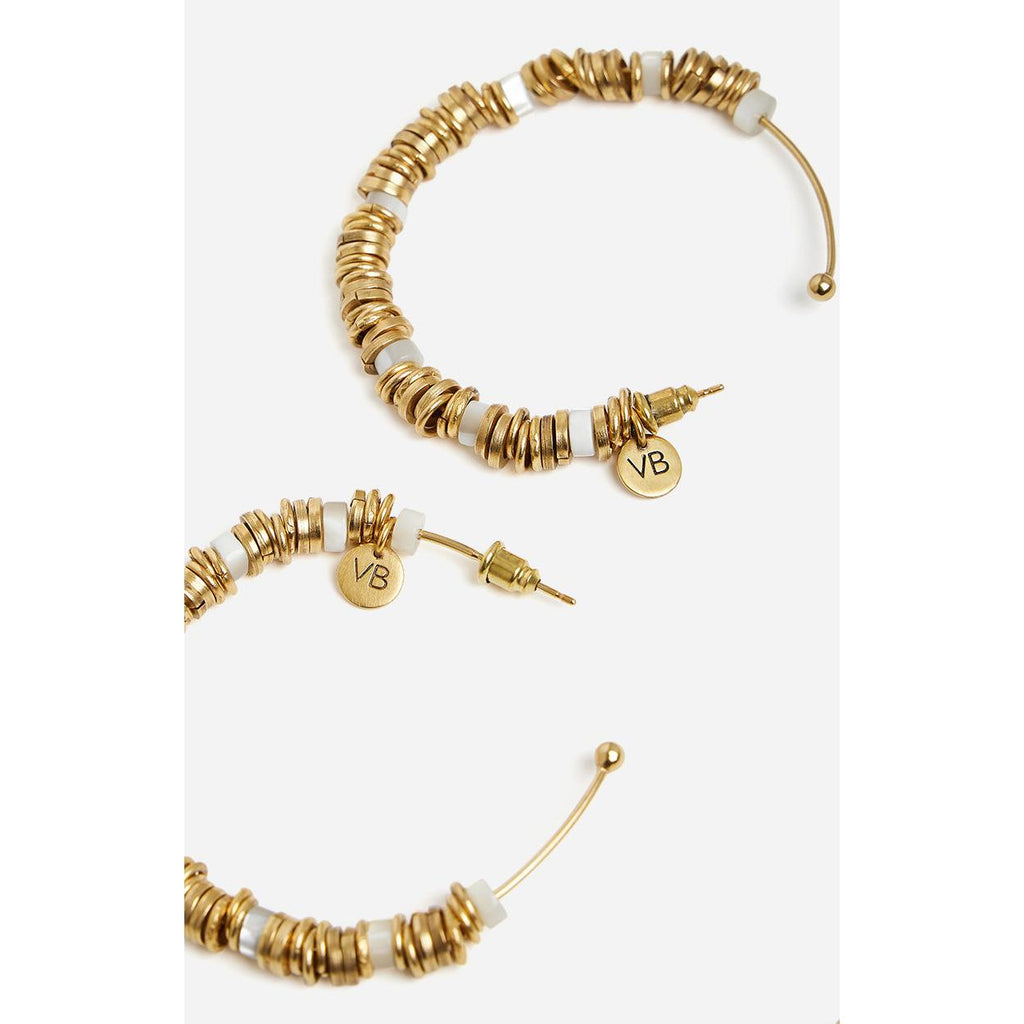 Hoop Earrings - White