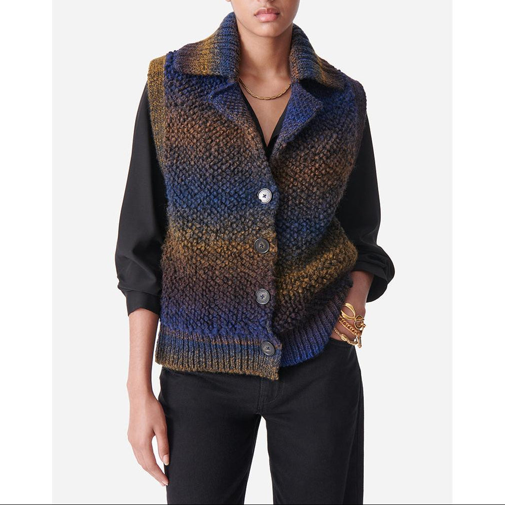 Dilda Sleeveless Cardigan - Petrol
