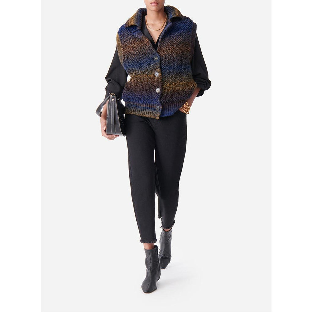 Dilda Sleeveless Cardigan - Petrol