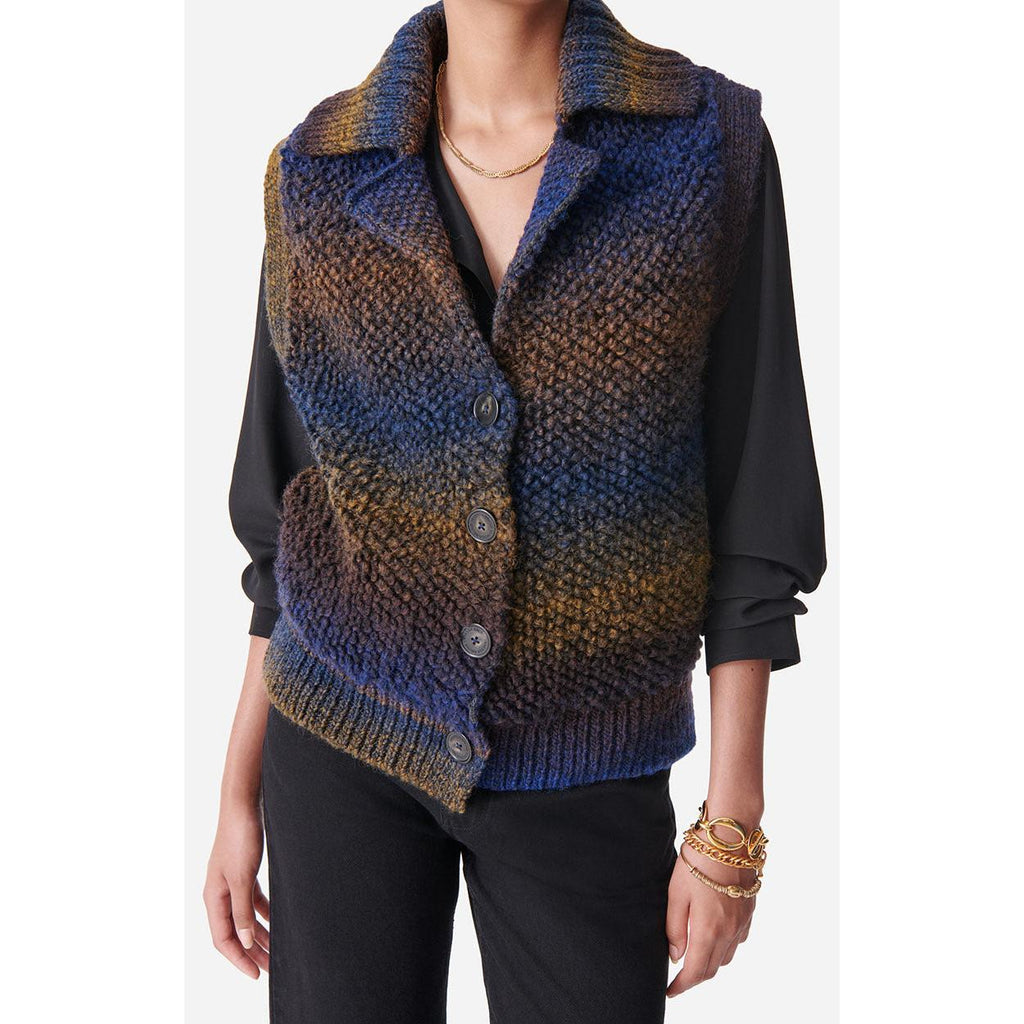 Dilda Sleeveless Cardigan - Petrol