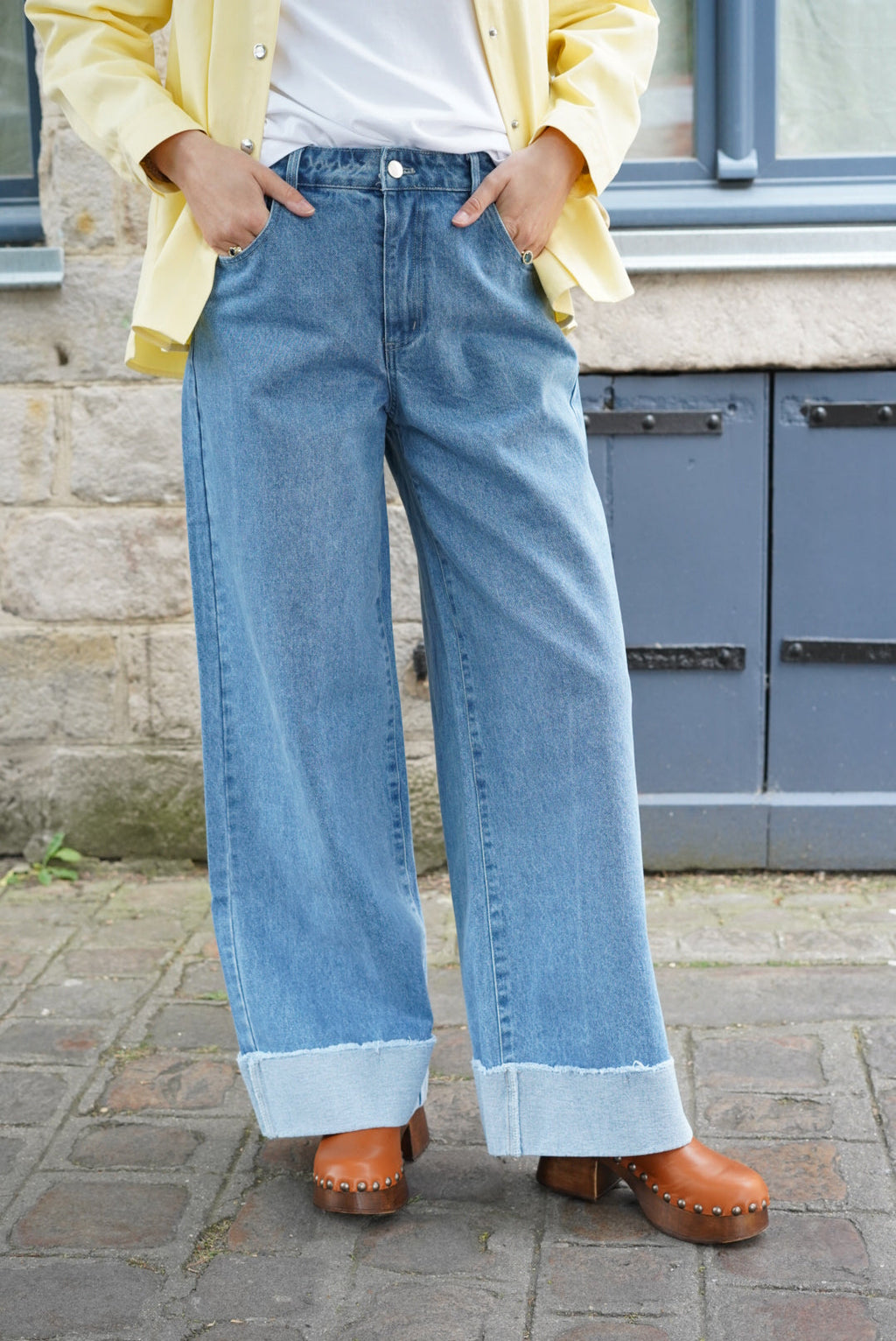 Bastien Turn-Up Jeans Blue