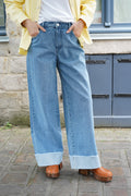 Bastien Turn-Up Jeans Blue