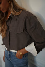 Chemise Crop Valencia - Taupe