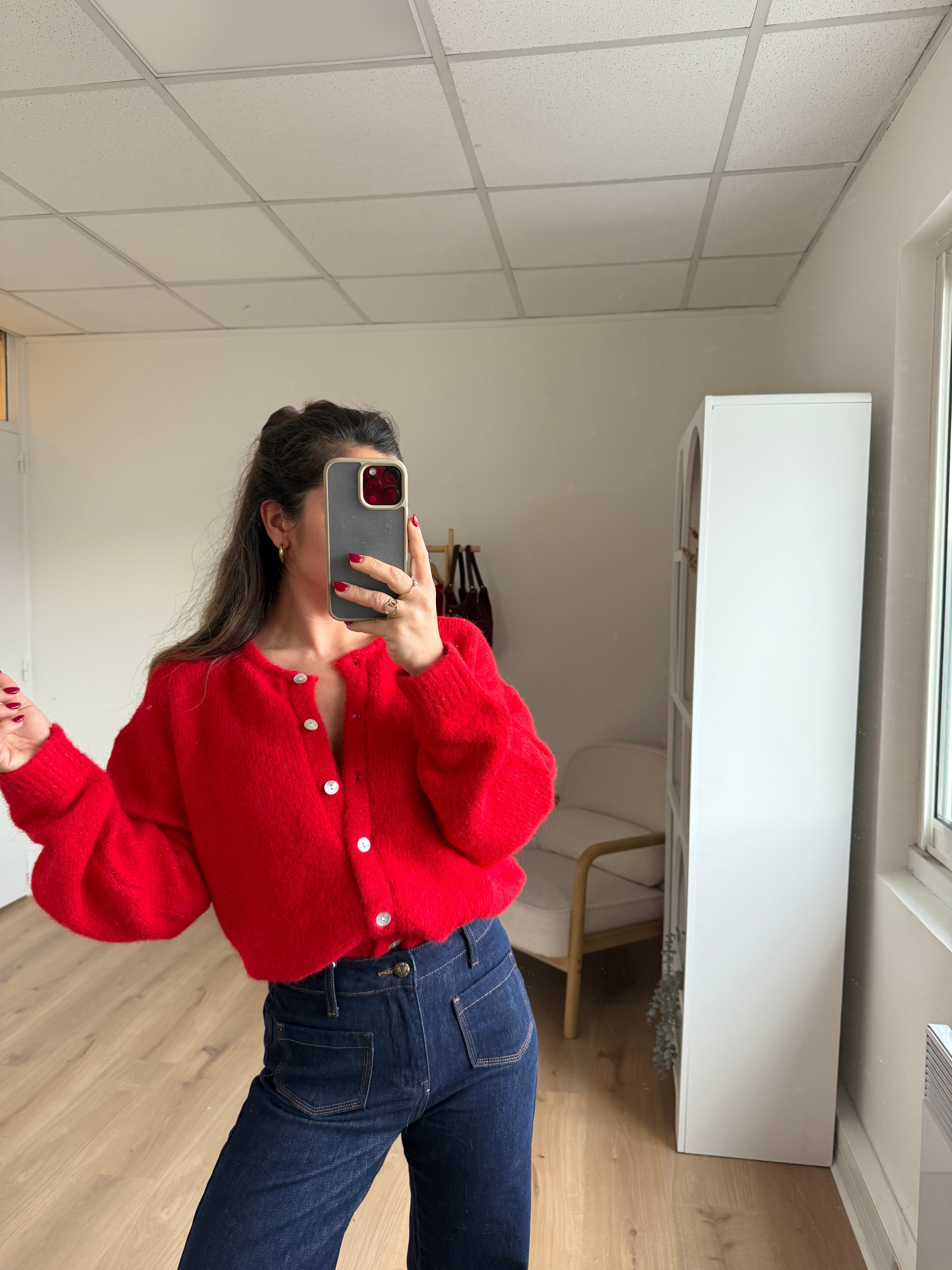 Cardigan Charlie Rouge