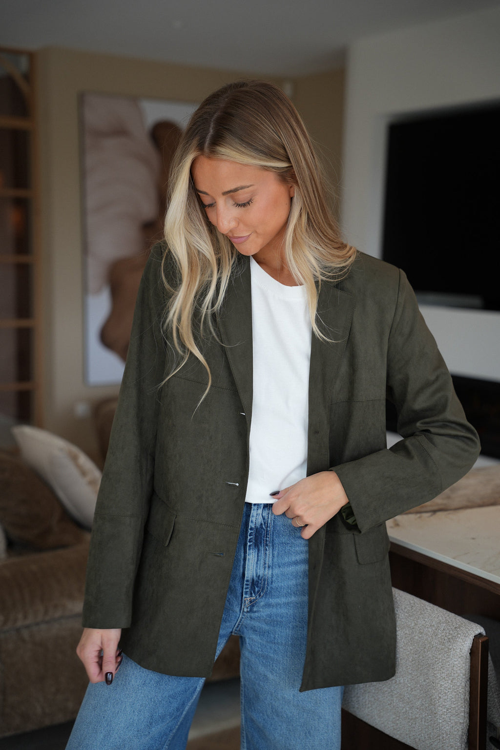 Veste Suédée Marylin - Kaki