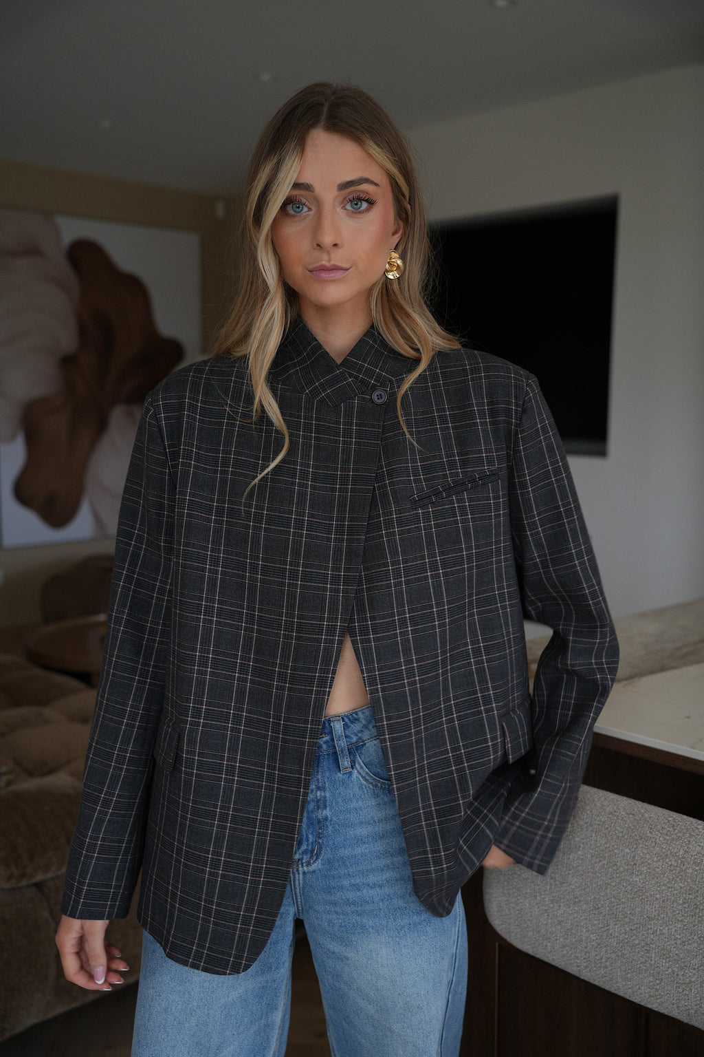 Blazer Asymétrique Loane - Gris