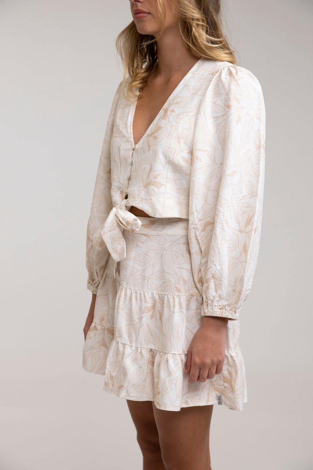 Rhythm - Jupe Banksia Tiered Mini - White - Femme