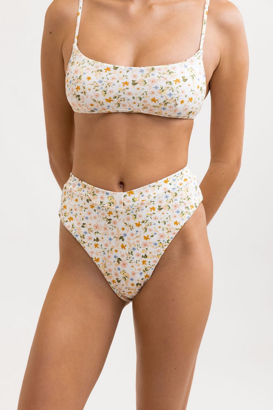Rhythm - Bas De Maillot Lavinia Deep V Hi Cut - Peach - Femme
