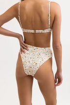 Rhythm - Bas De Maillot Lavinia Deep V Hi Cut - Peach - Femme