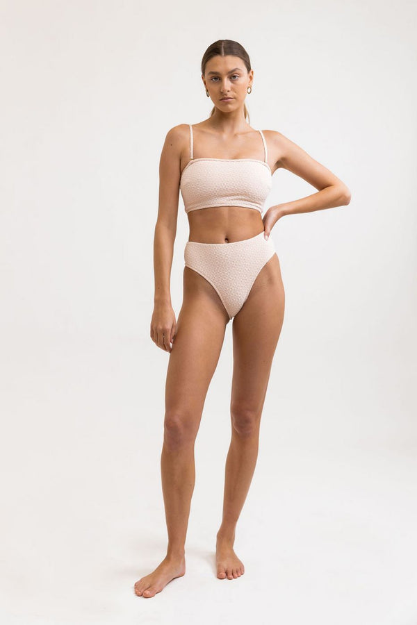 Rhythm - Geo Slim Line Bandeau Top - Peach - Women
