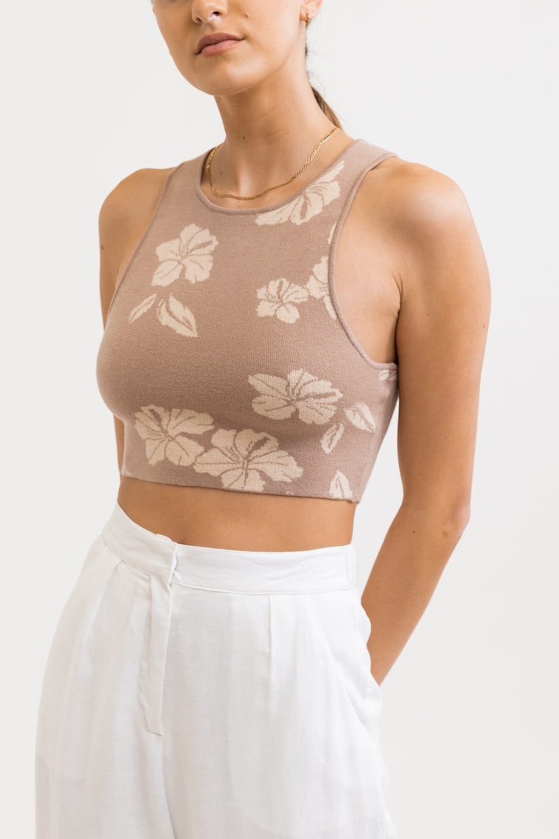 Rhythm - Hibiscus Top - Taupe - Women
