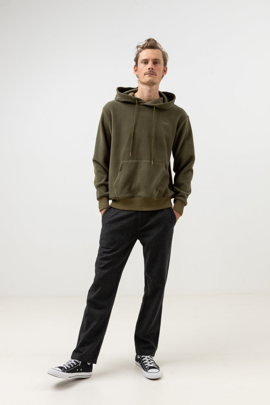 Sweat Reverse Fleece - Olive - Homme