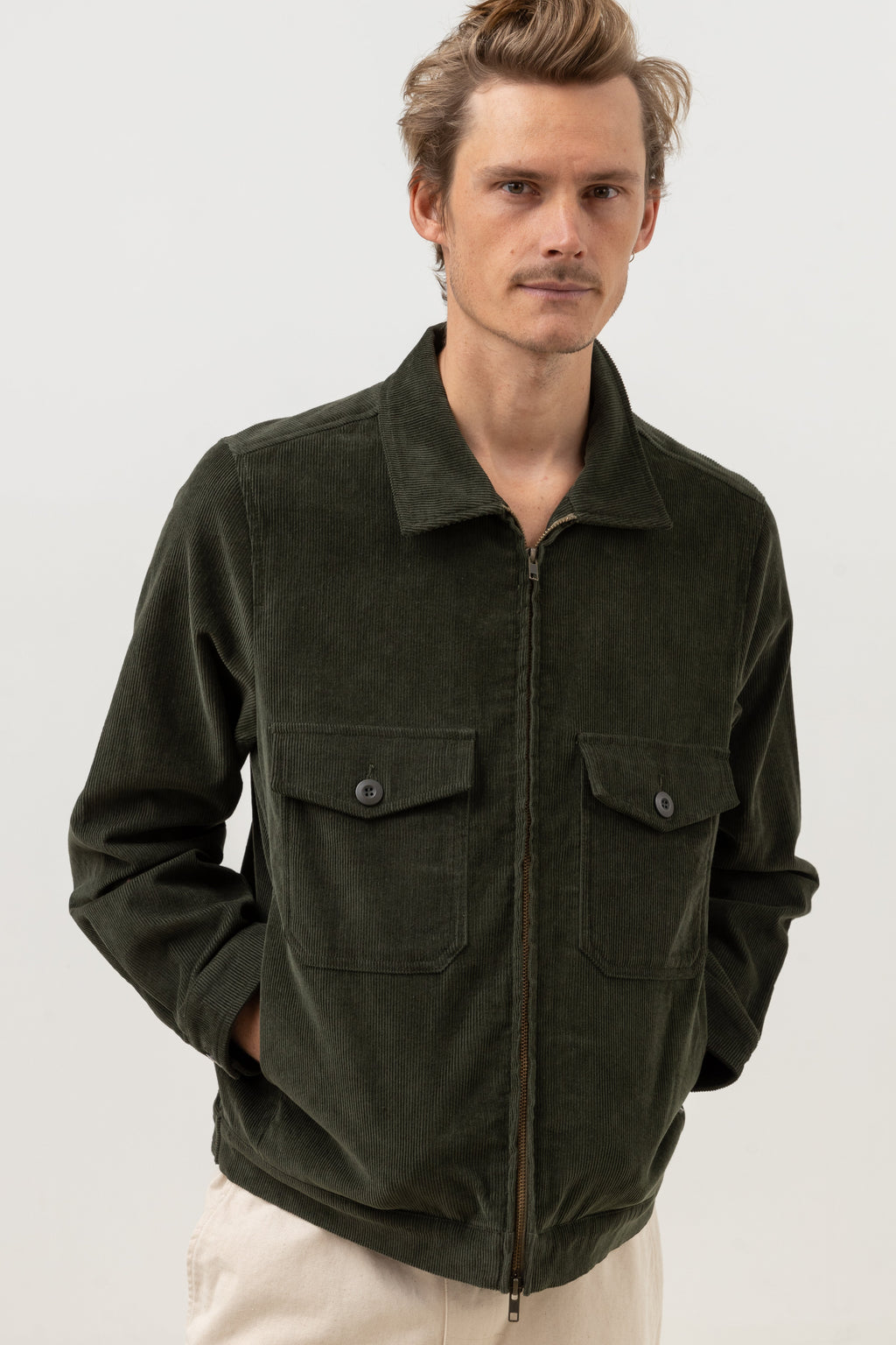 Veste Mechanic Cord - Olive - Homme