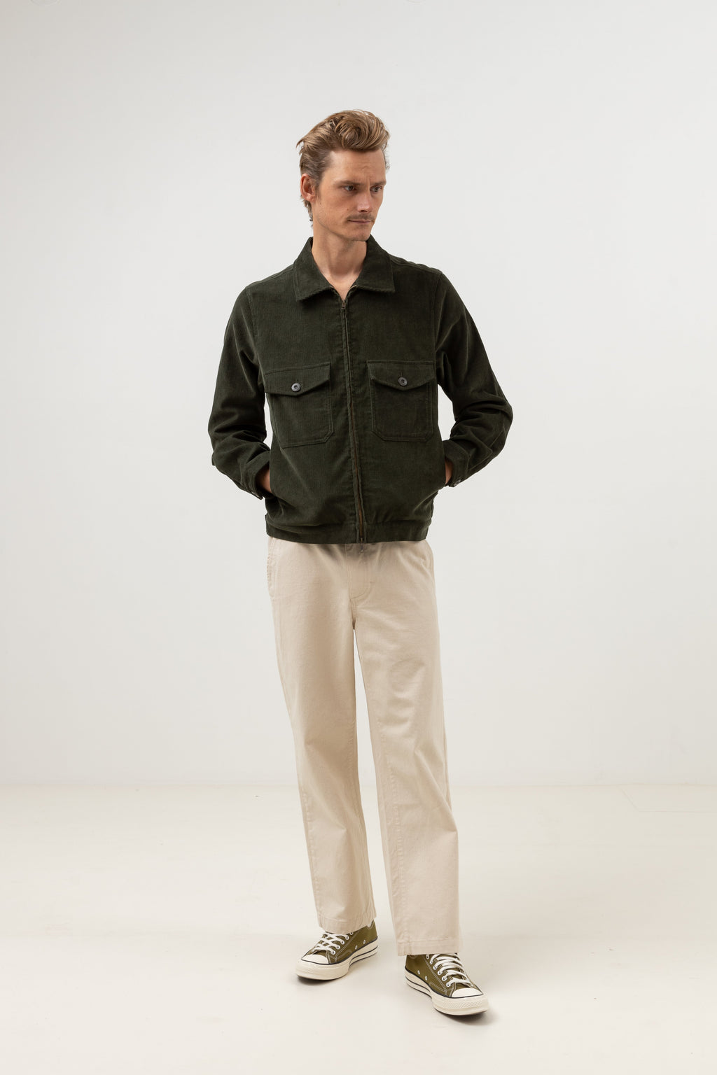 Veste Mechanic Cord - Olive - Homme