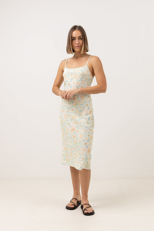 Rhythm - Robe Paloma Floral - Aqua Haze - Femme